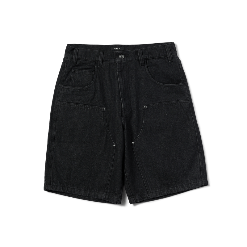 HUF Classic H Double Knee Denim Short Black Denim