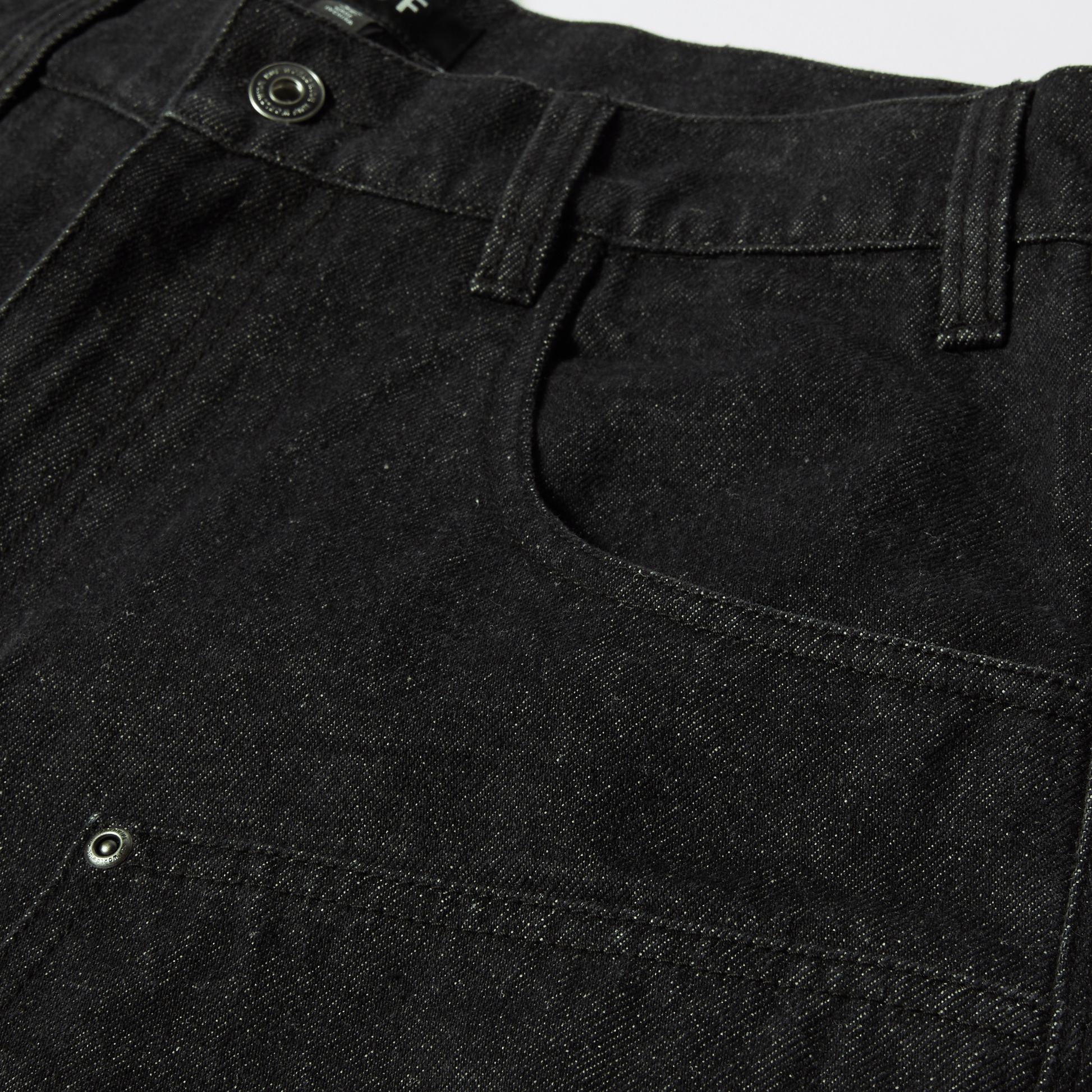 HUF Classic H Double Knee Denim Short Black Denim