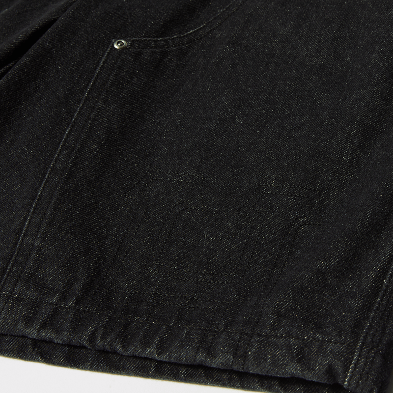HUF Classic H Double Knee Denim Short Black Denim