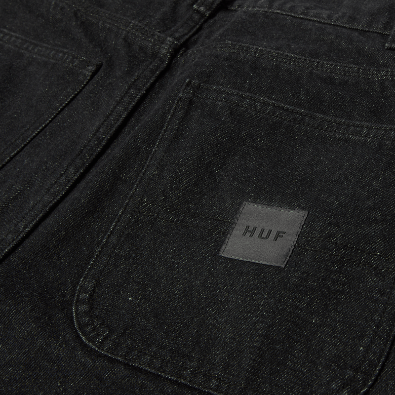 HUF Classic H Double Knee Denim Short Black Denim