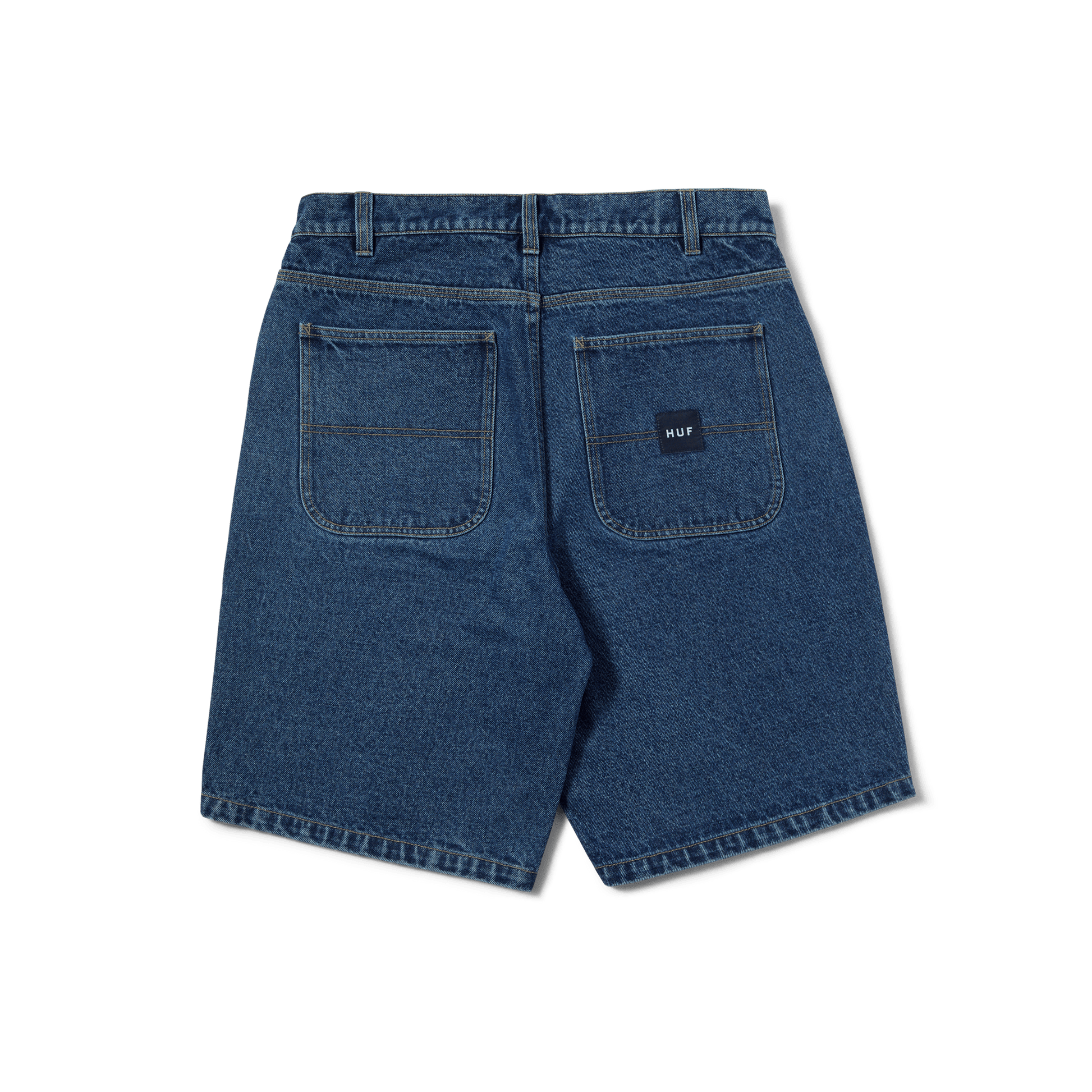 HUF Classic H Double Knee Denim Short Stone Wash Indigo