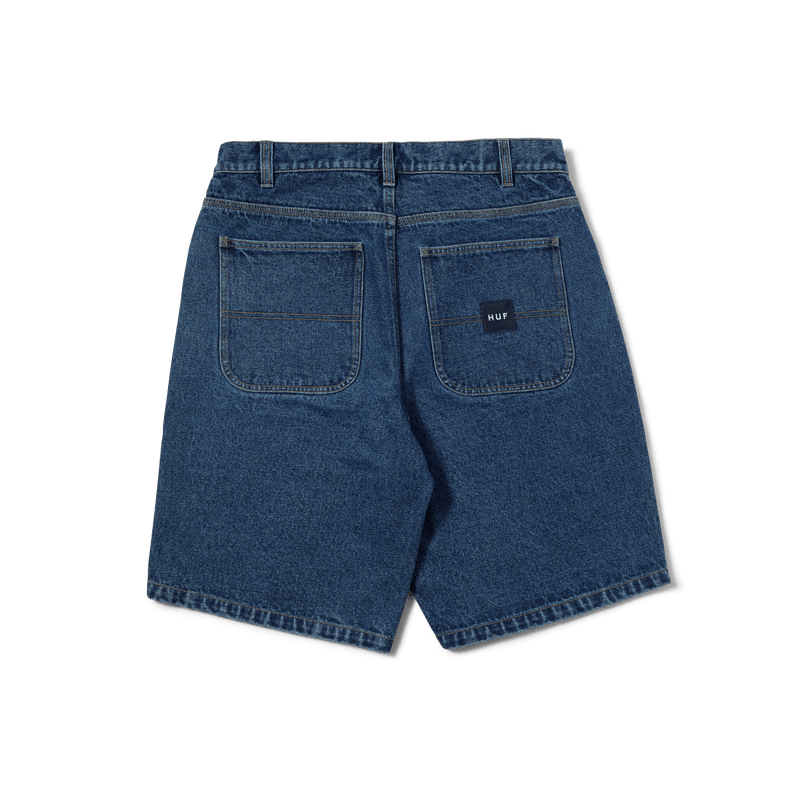 HUF Classic H Double Knee Denim Short Stone Wash Indigo