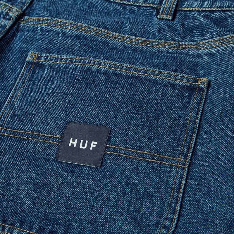 HUF Classic H Double Knee Denim Short Stone Wash Indigo