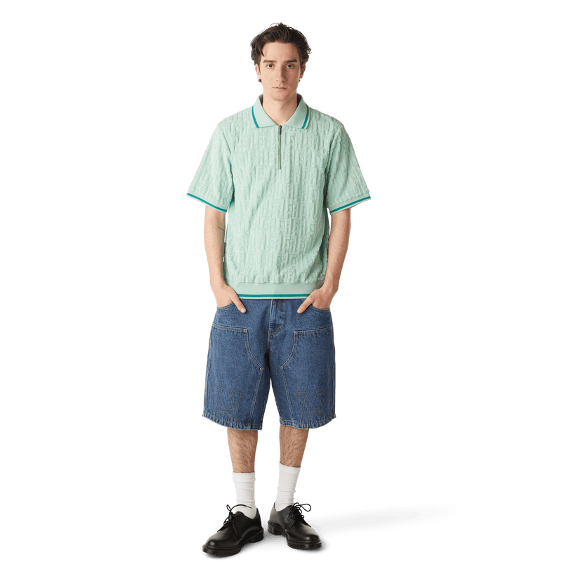 HUF Classic H Double Knee Denim Short Stone Wash Indigo