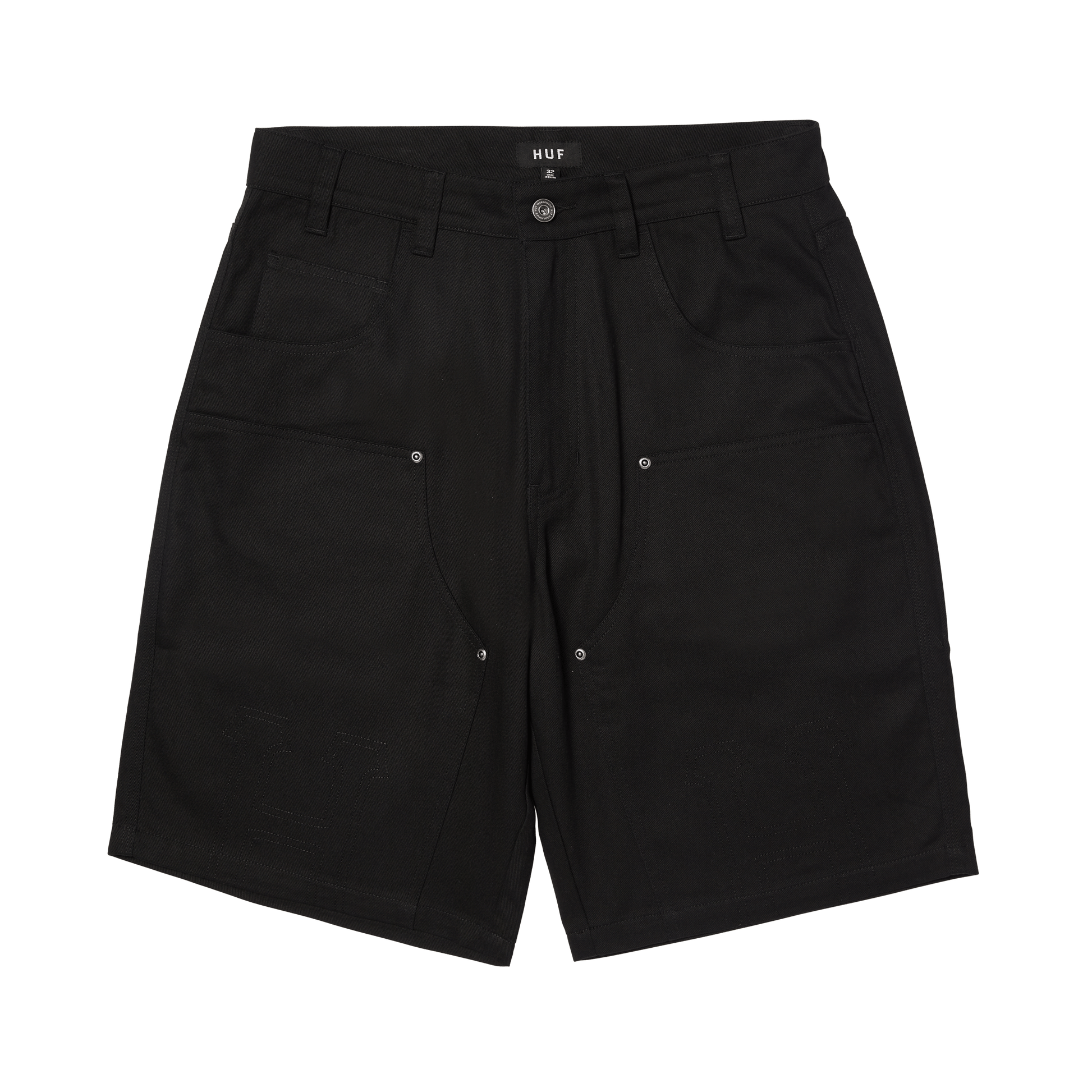 HUF Classic H Double Knee Work Short Black