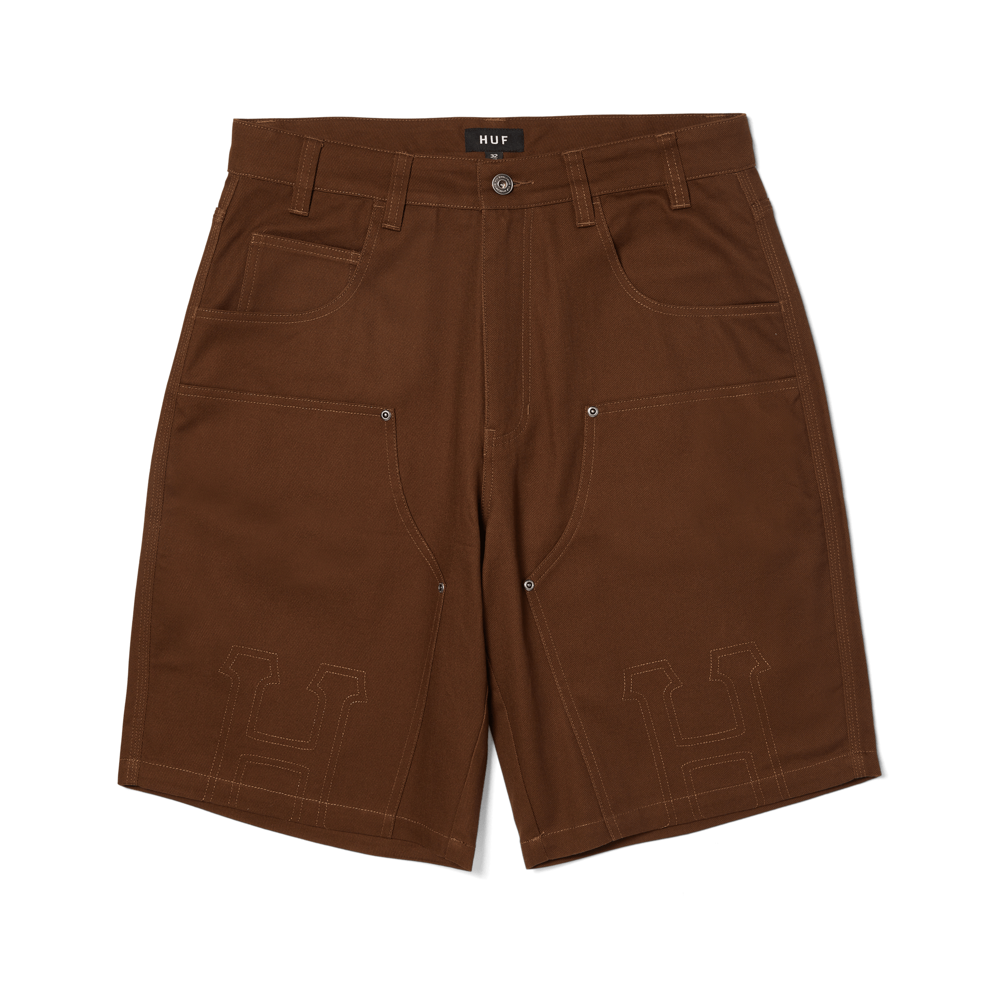 HUF Classic H Double Knee Work Short Brown