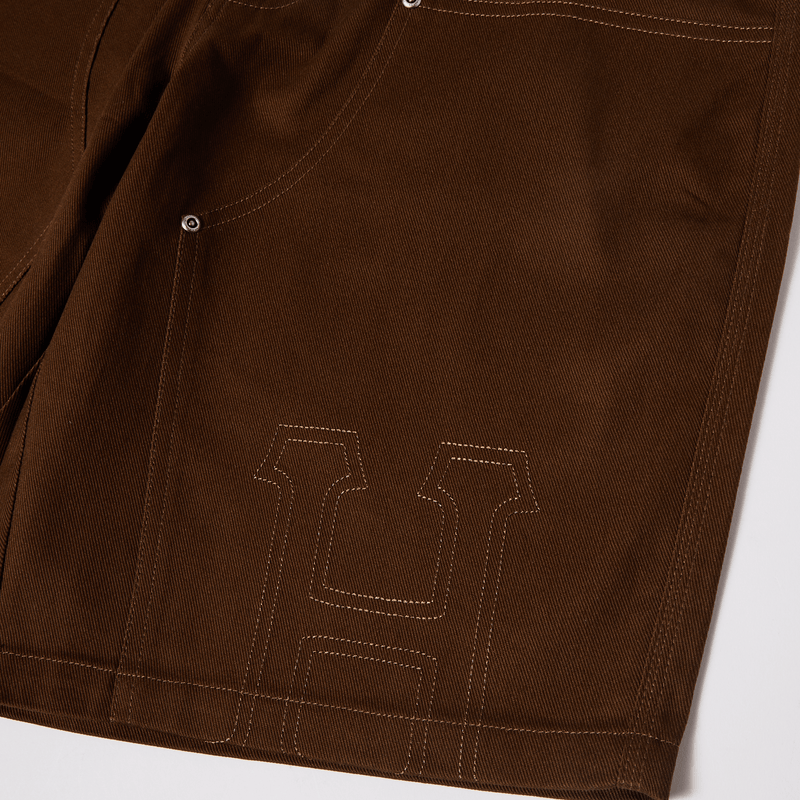 HUF Classic H Double Knee Work Short Brown