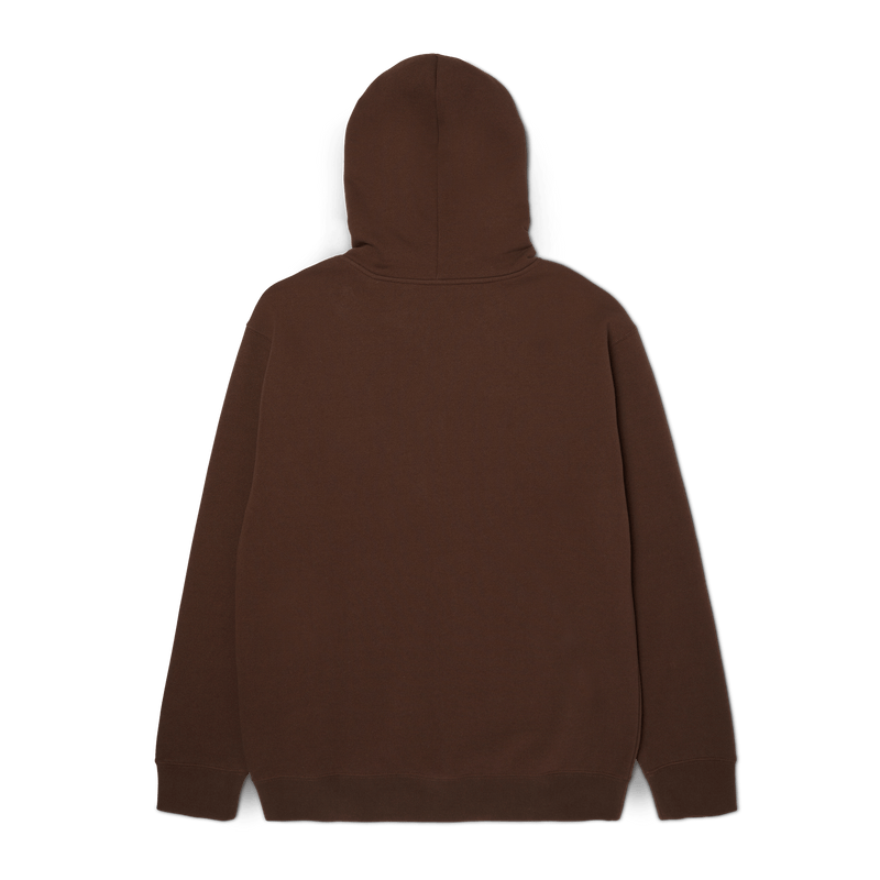 Huf Classic Logo Full-Zip Hoodie Chocolate