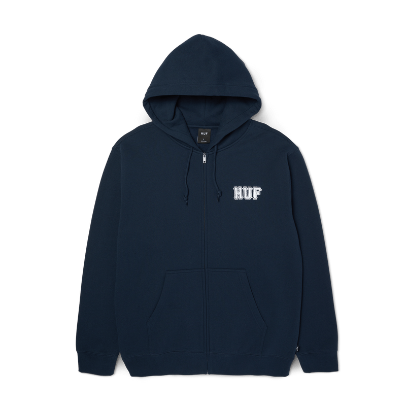 HUF Classic Logo Full-Zip Hoodie Navy