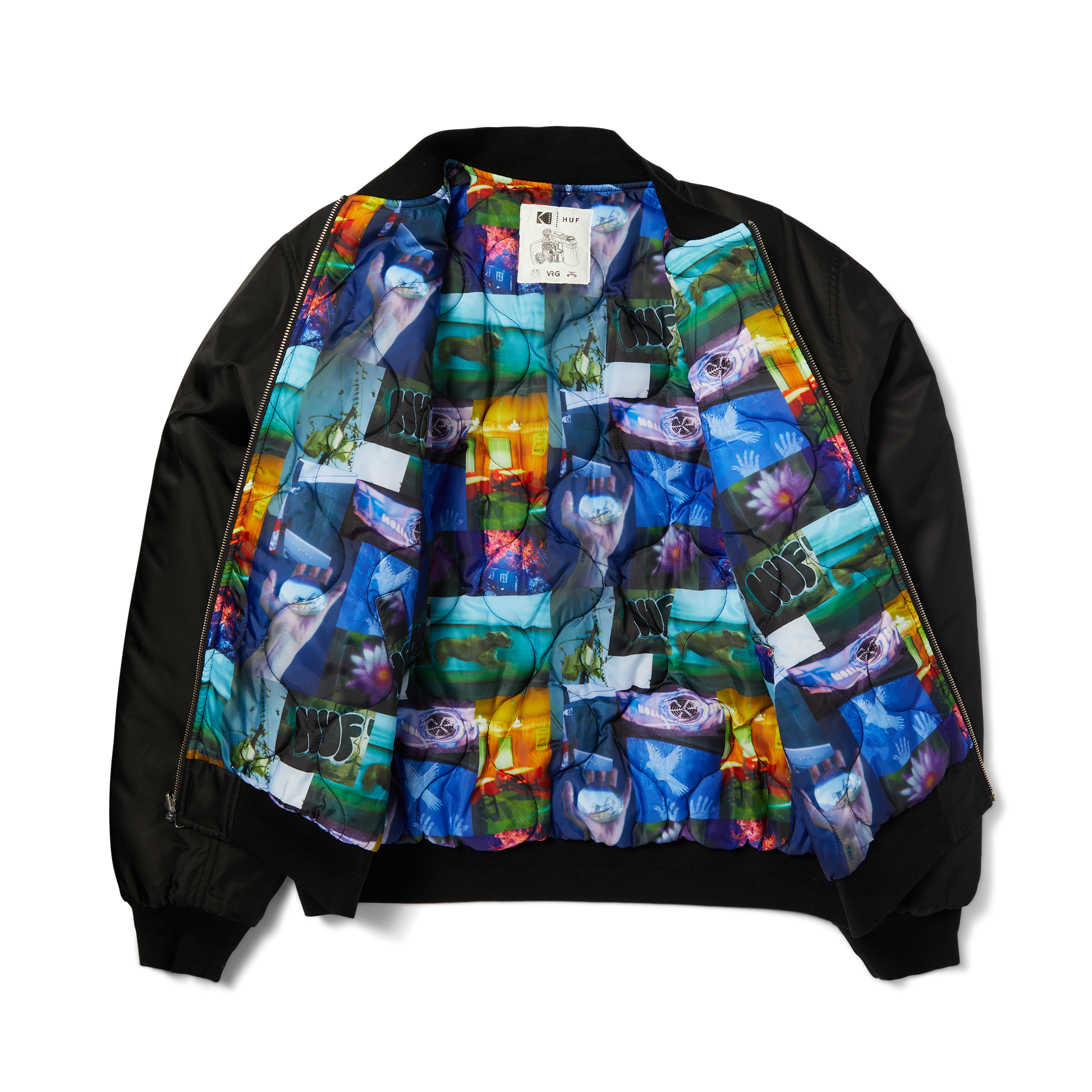 Huf x Kodak Collage Bomber Jacket Black