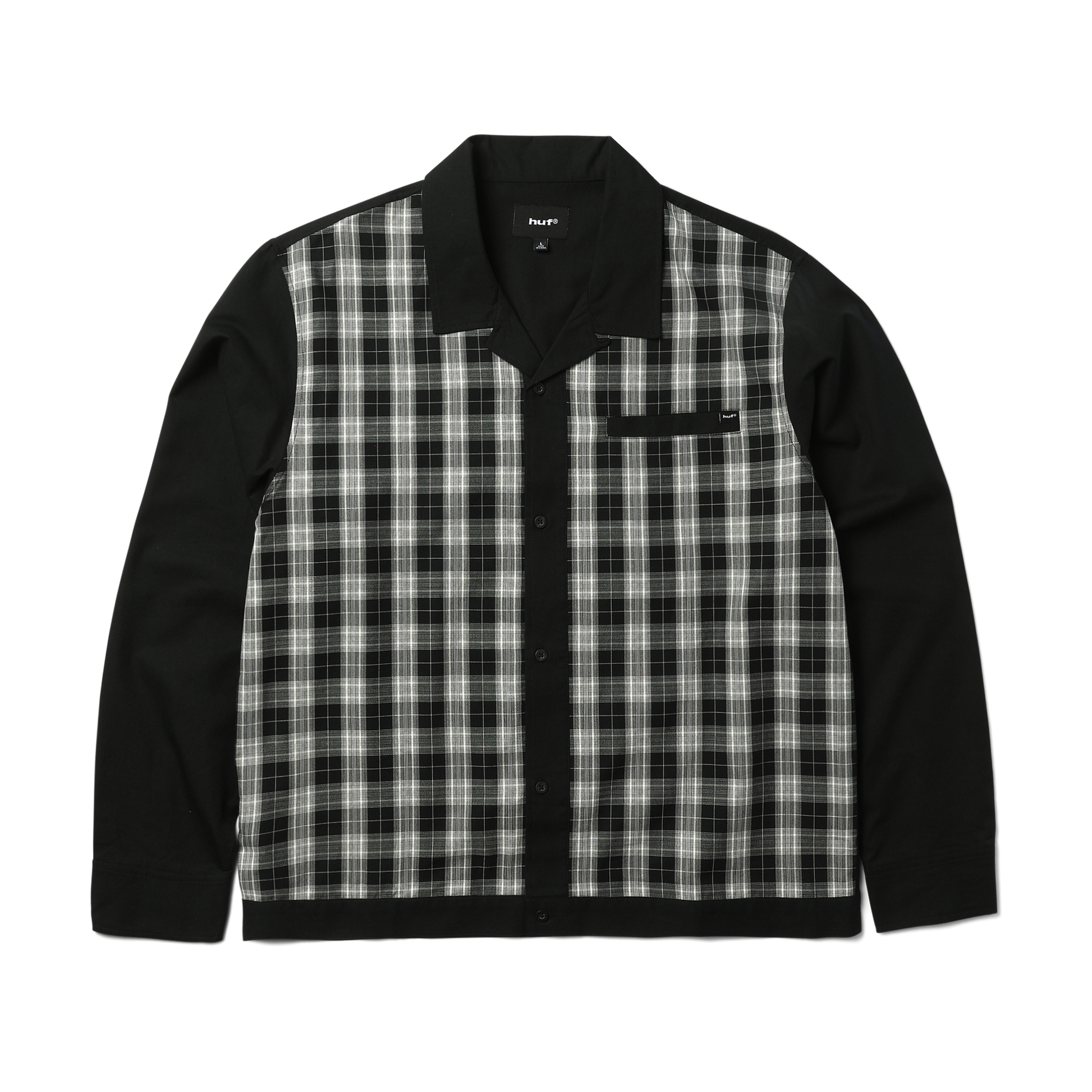 HUF Coolidge Plaid Long Sleeve Shirt Black