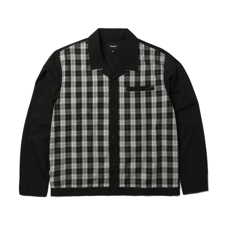 HUF Coolidge Plaid Long Sleeve Shirt Black