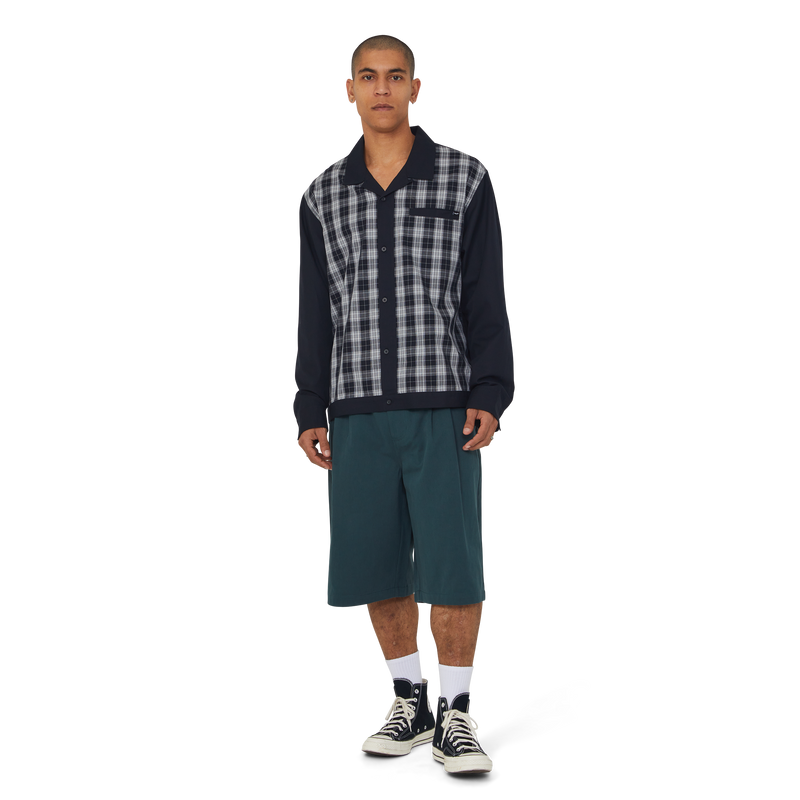 HUF Coolidge Plaid Long Sleeve Shirt Black