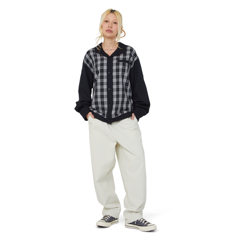 HUF Coolidge Plaid Long Sleeve Shirt Black
