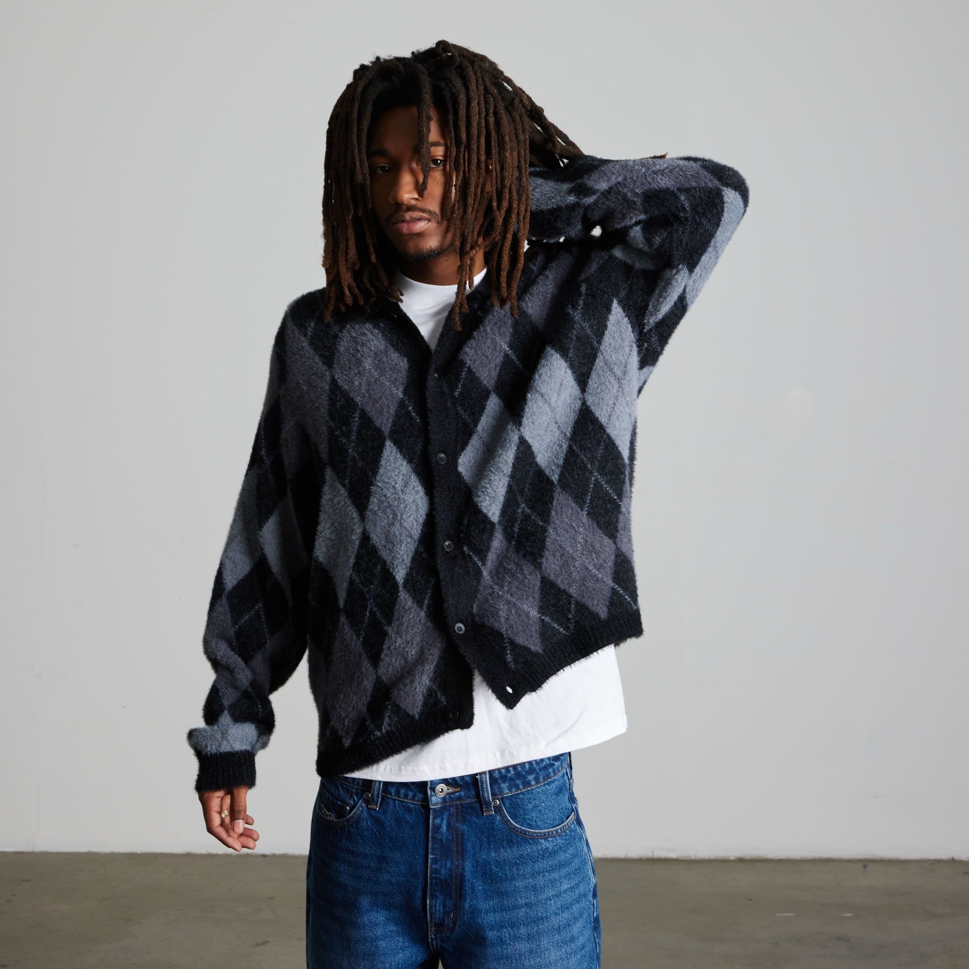 Huf Cooper Mohair Sweater Dark Brown