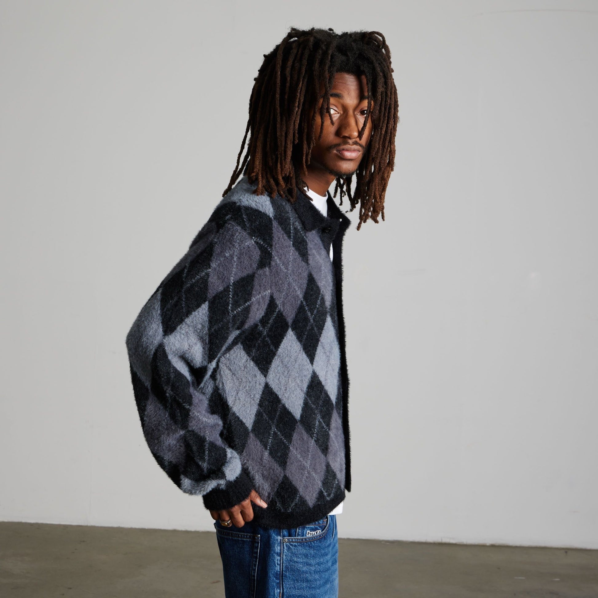 Huf Cooper Mohair Sweater Dark Brown