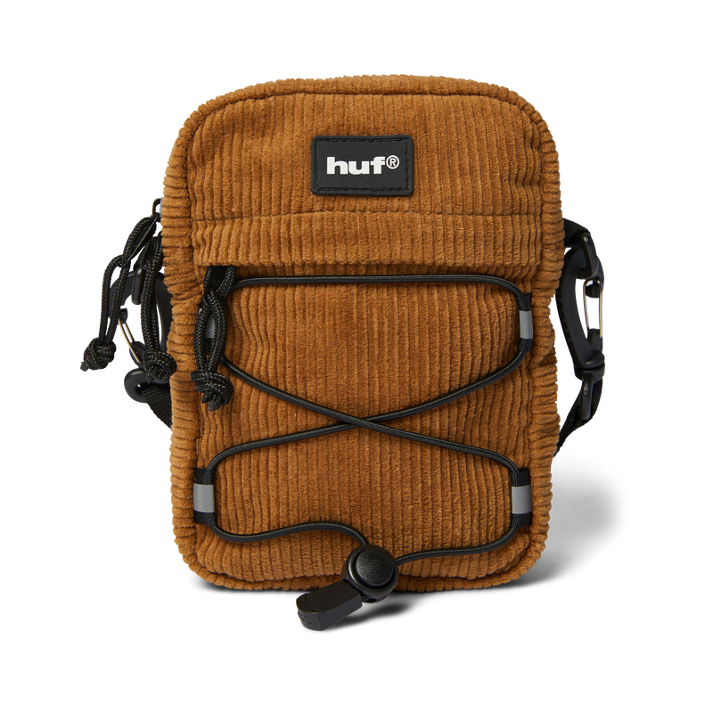 HUF Corduroy Bowery Side Bag Brown