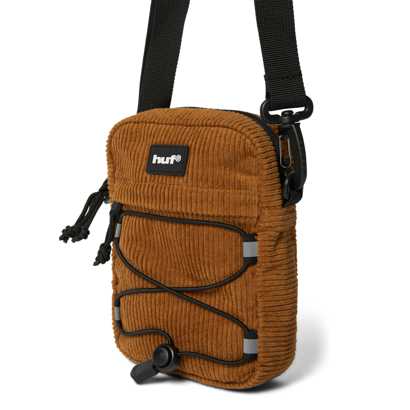 HUF Corduroy Bowery Side Bag Brown