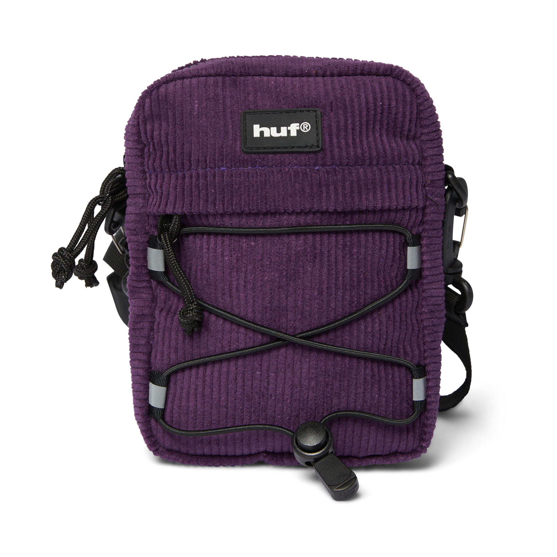 HUF Corduroy Bowery Side Bag Dark Berry