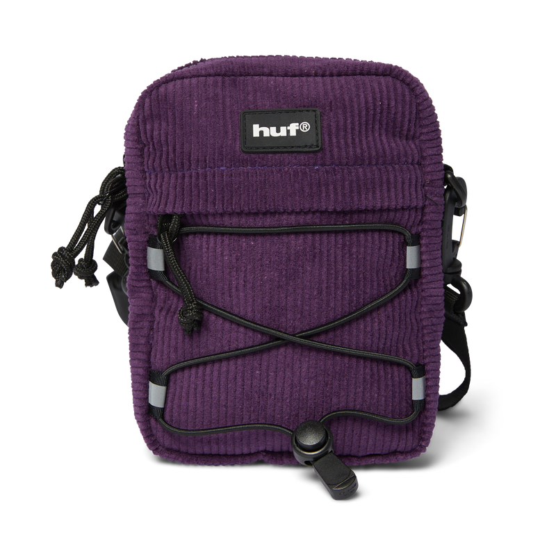 HUF Corduroy Bowery Side Bag Dark Berry