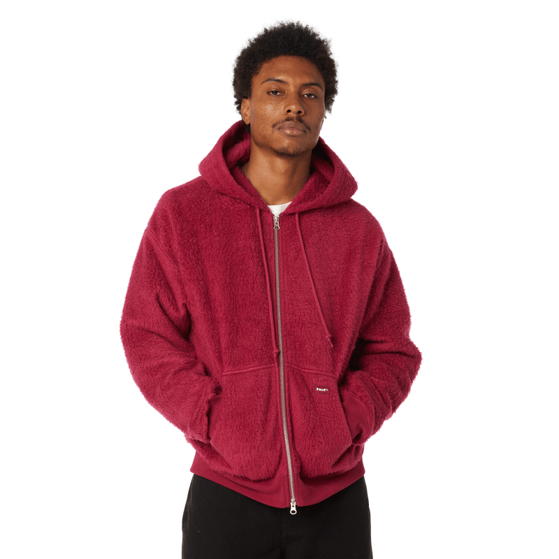 HUF Corso Heavyweight Full-Zip Hoodie Berry