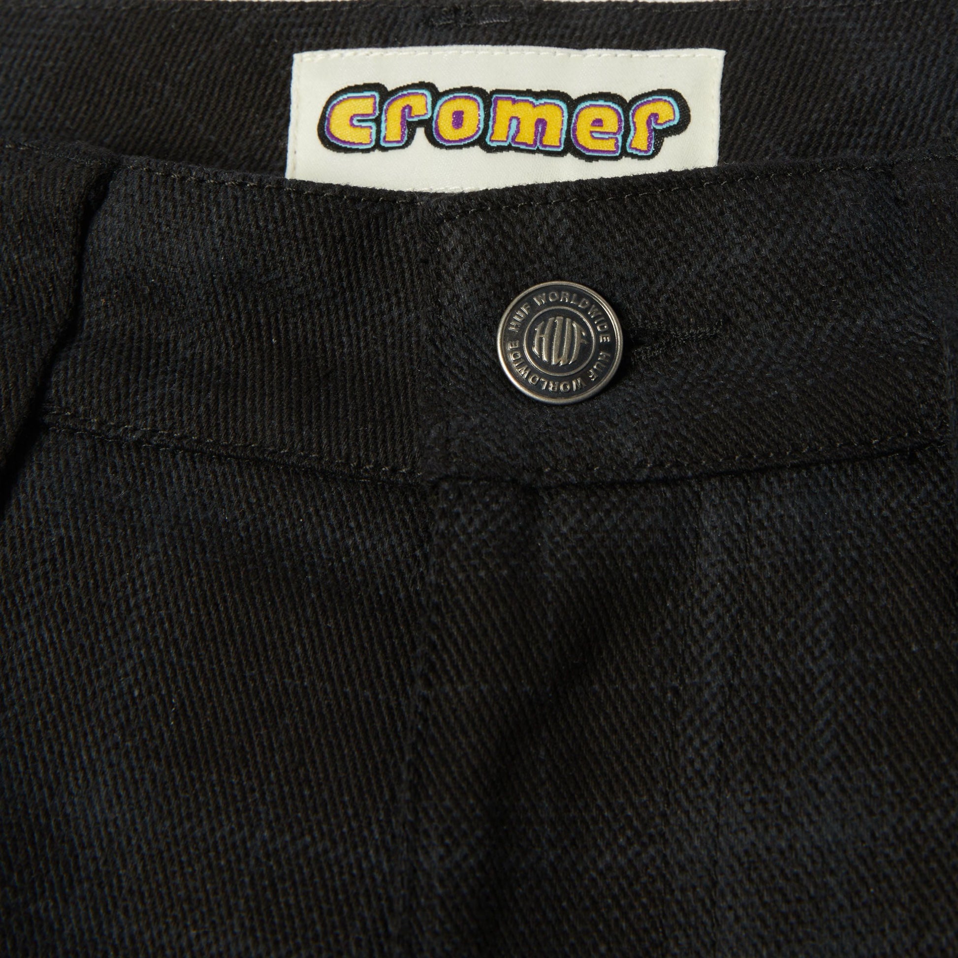 Huf Cromer Plaid Pant Black