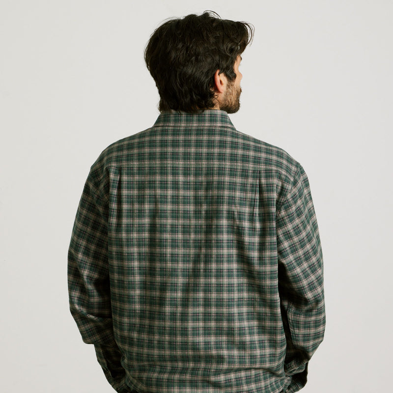 HUF Cross Plaid Long Sleeve Shirt Pine
