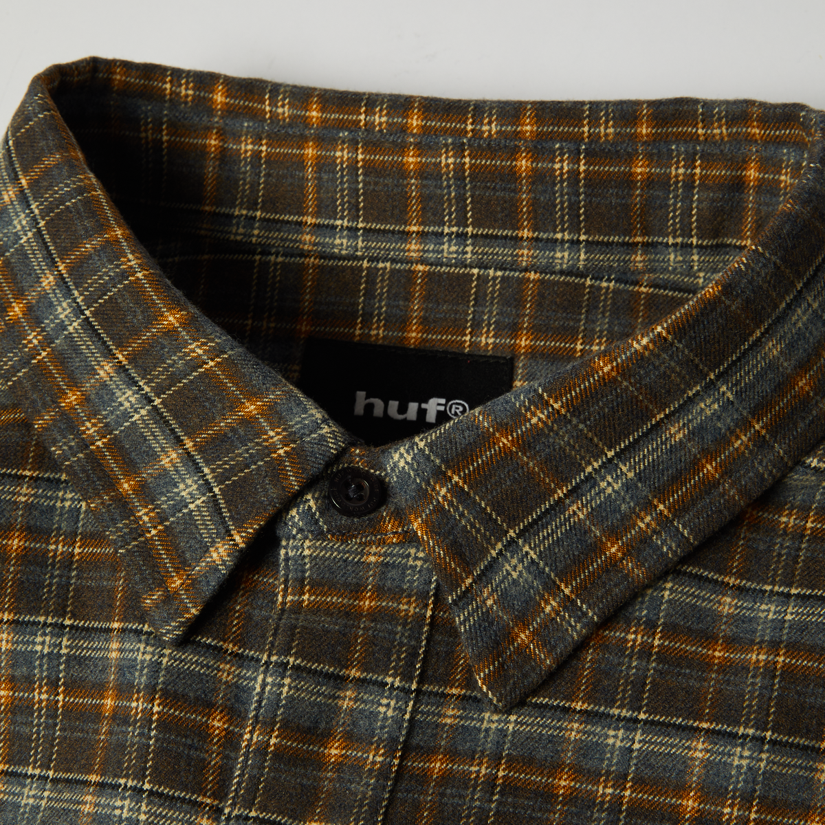 HUF Cross Plaid Long Sleeve Shirt Slate Blue