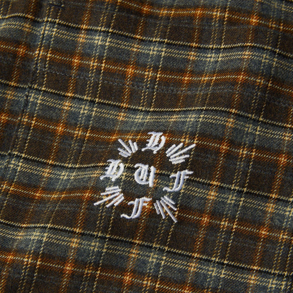 HUF Cross Plaid Long Sleeve Shirt Slate Blue