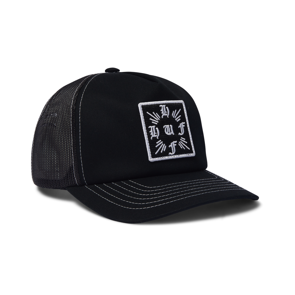 HUF Cross Trucker Hat Black