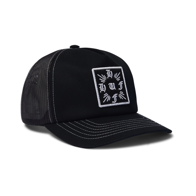 HUF Cross Trucker Hat Black