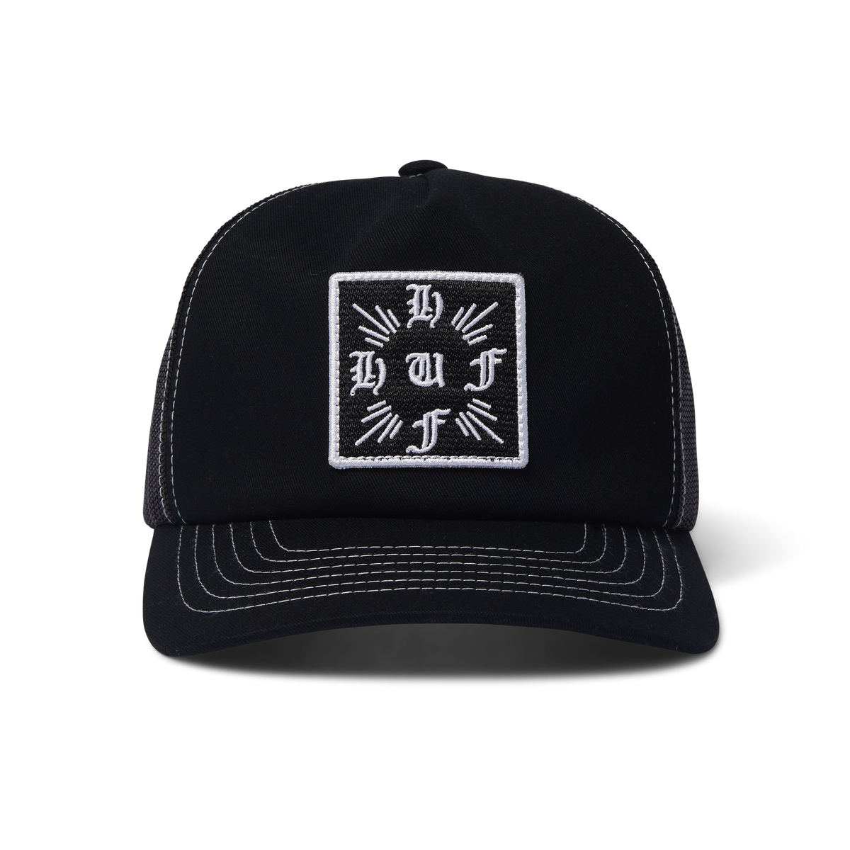 HUF Cross Trucker Hat Black