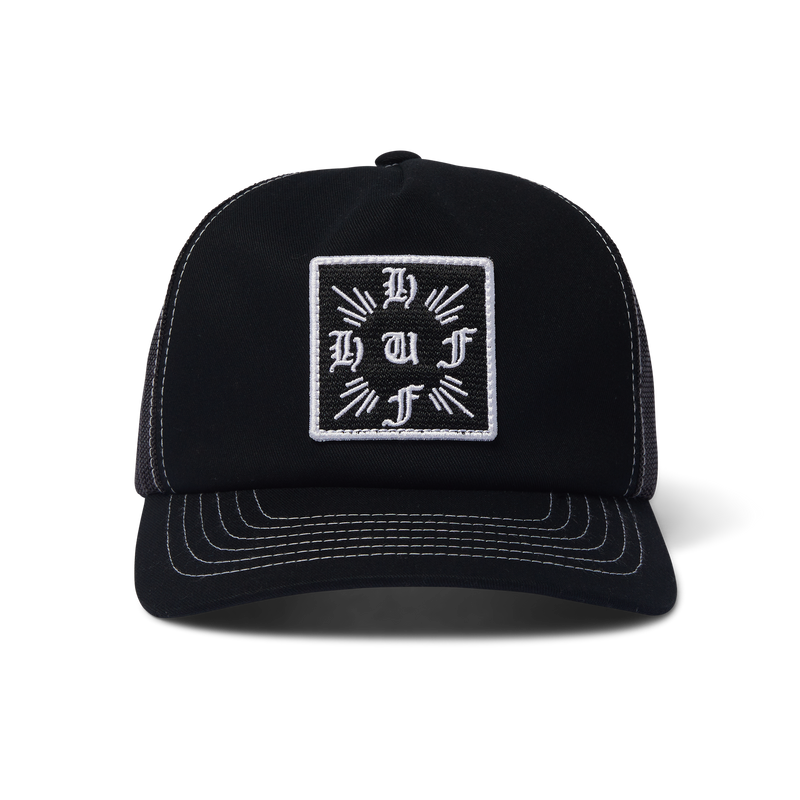 HUF Cross Trucker Hat Black
