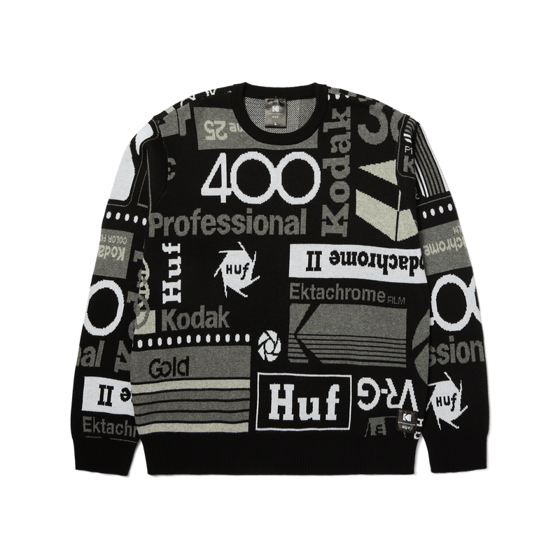Huf x Kodak Dark Room Jacquard Knit Sweater Black