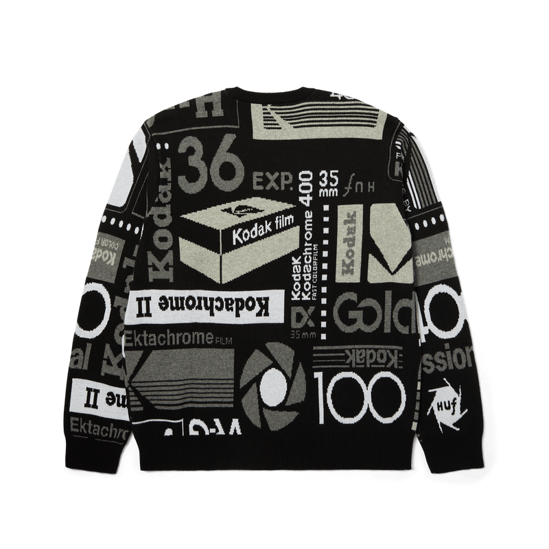 Huf x Kodak Dark Room Jacquard Knit Sweater Black