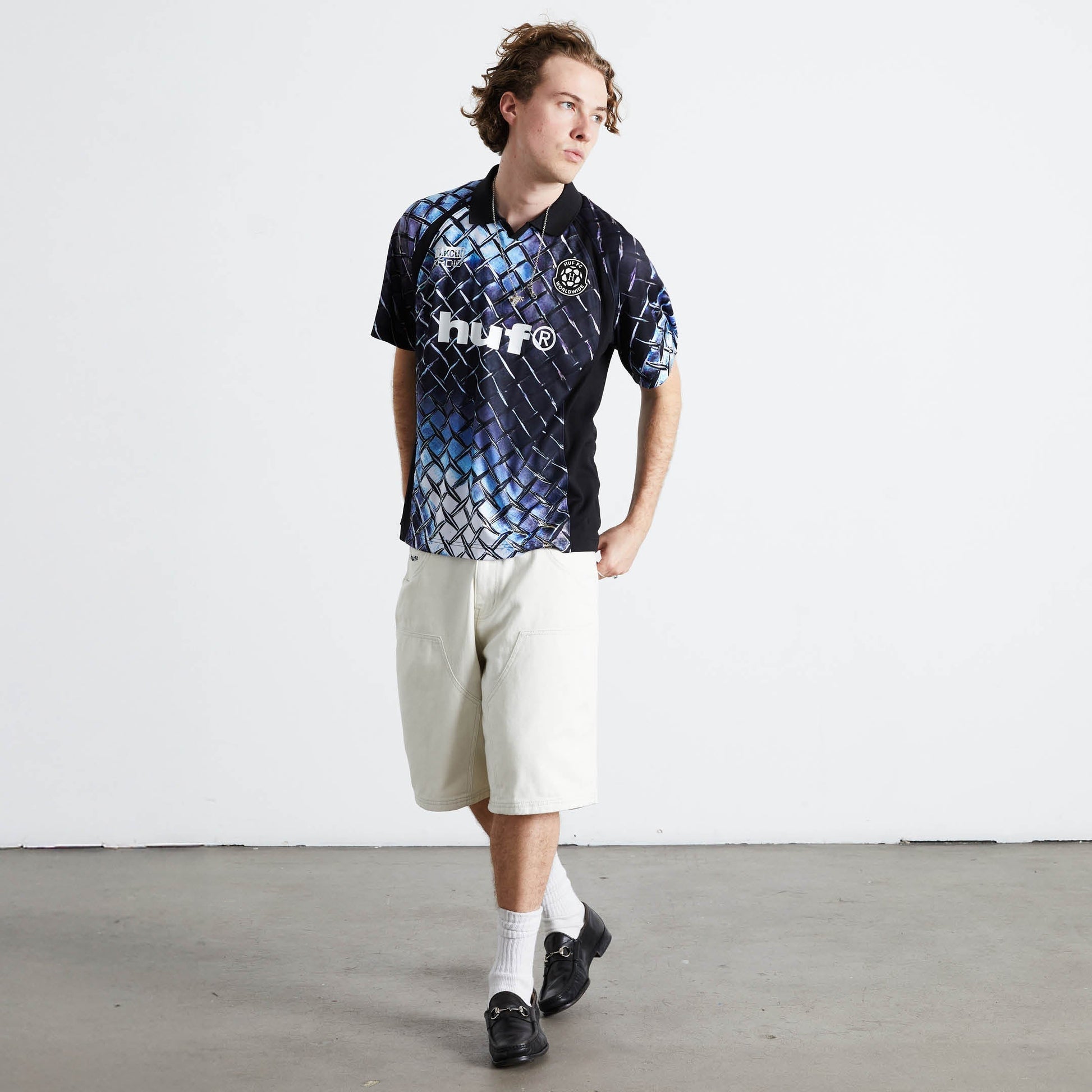 HUF Diamond Plate Jersey Black