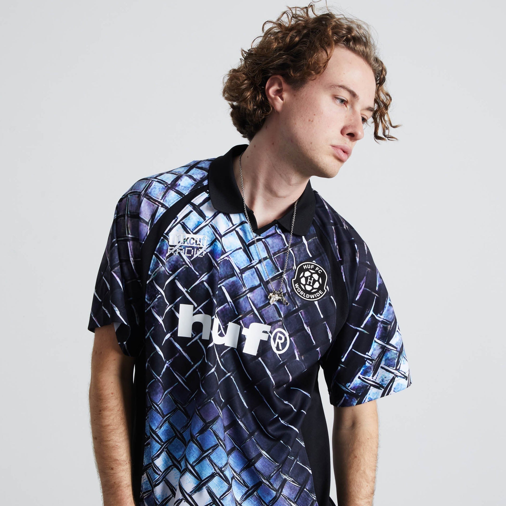 HUF Diamond Plate Jersey Black