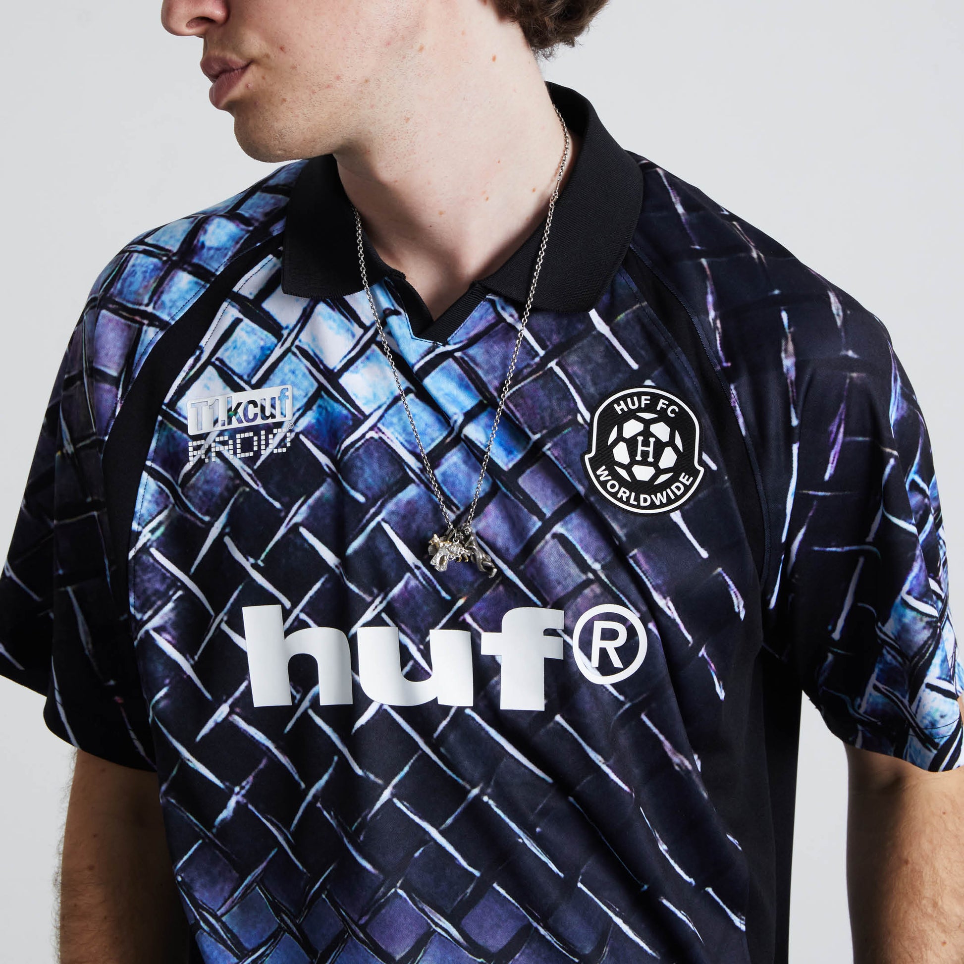 HUF Diamond Plate Jersey Black