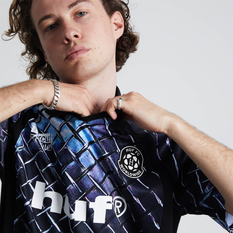 HUF Diamond Plate Jersey Black