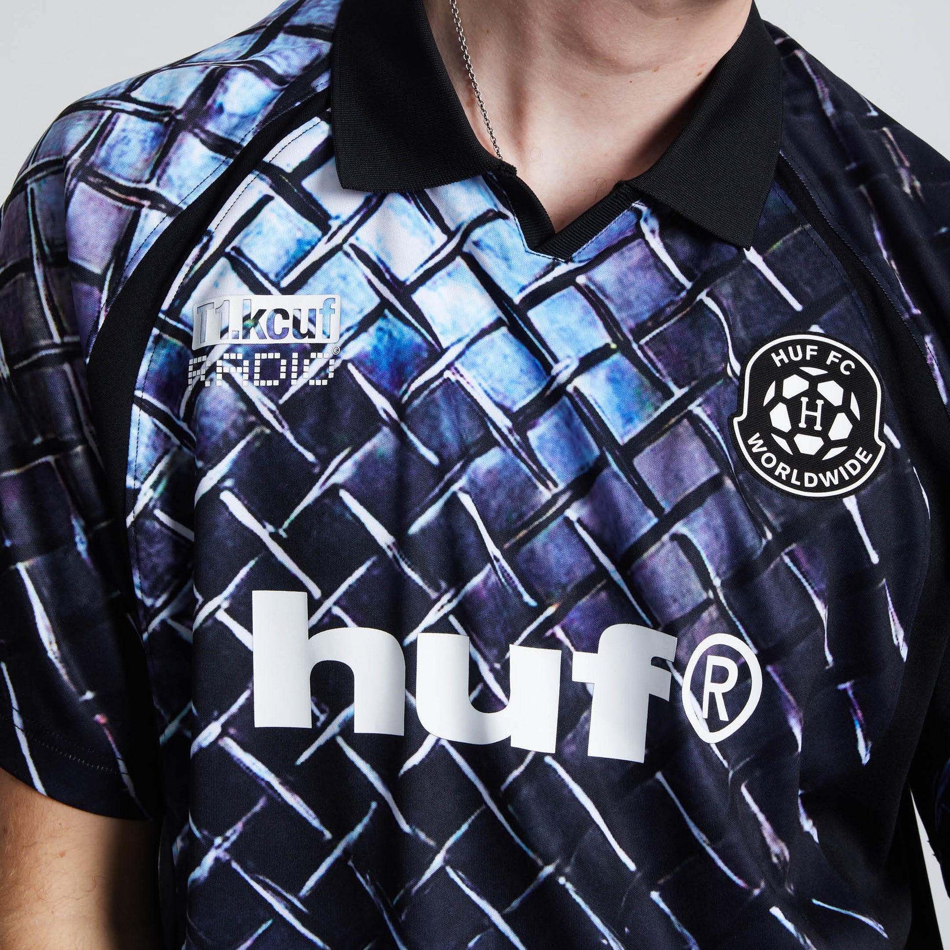 HUF Diamond Plate Jersey Black