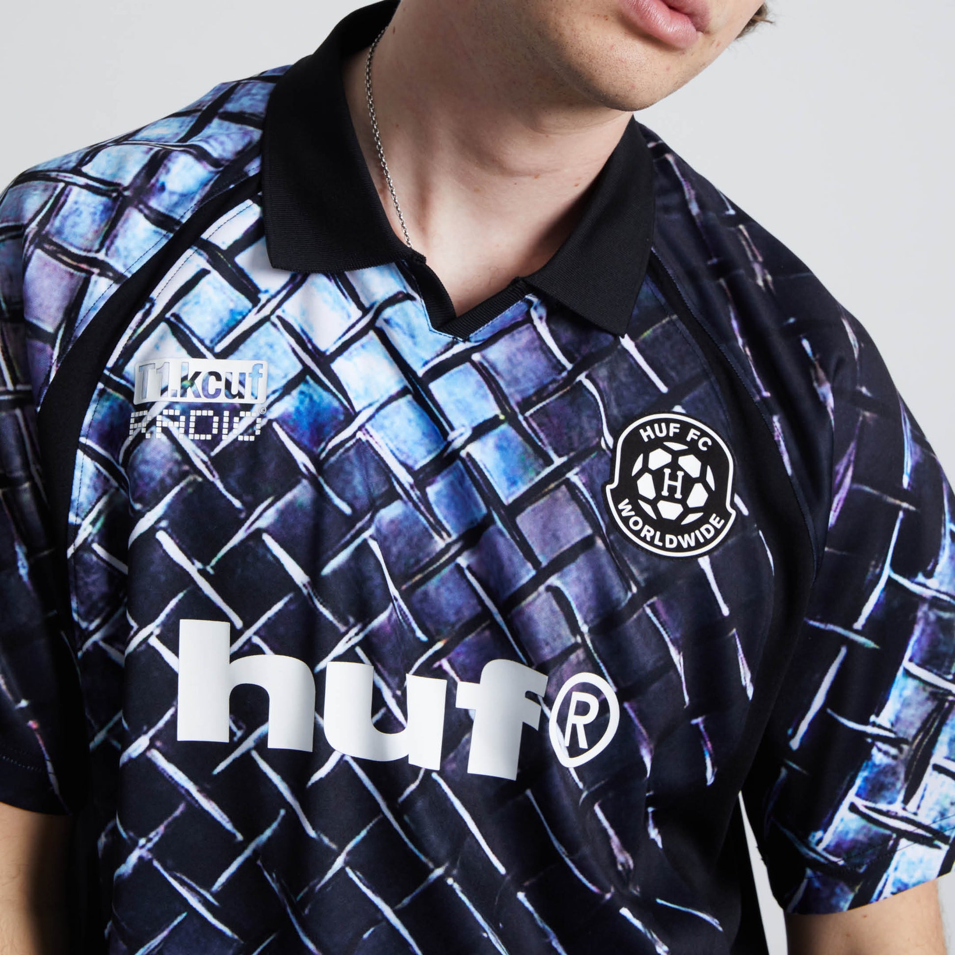 HUF Diamond Plate Jersey Black