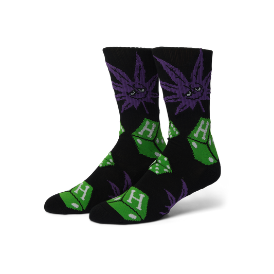Huf Dice Buddy Crew Sock Black