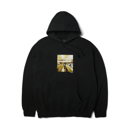 Huf x J Dilla Diggin Po Washed Hoodie Washed Black