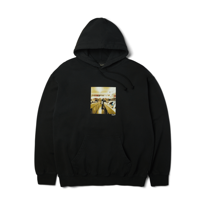 Huf x J Dilla Diggin Po Washed Hoodie Washed Black