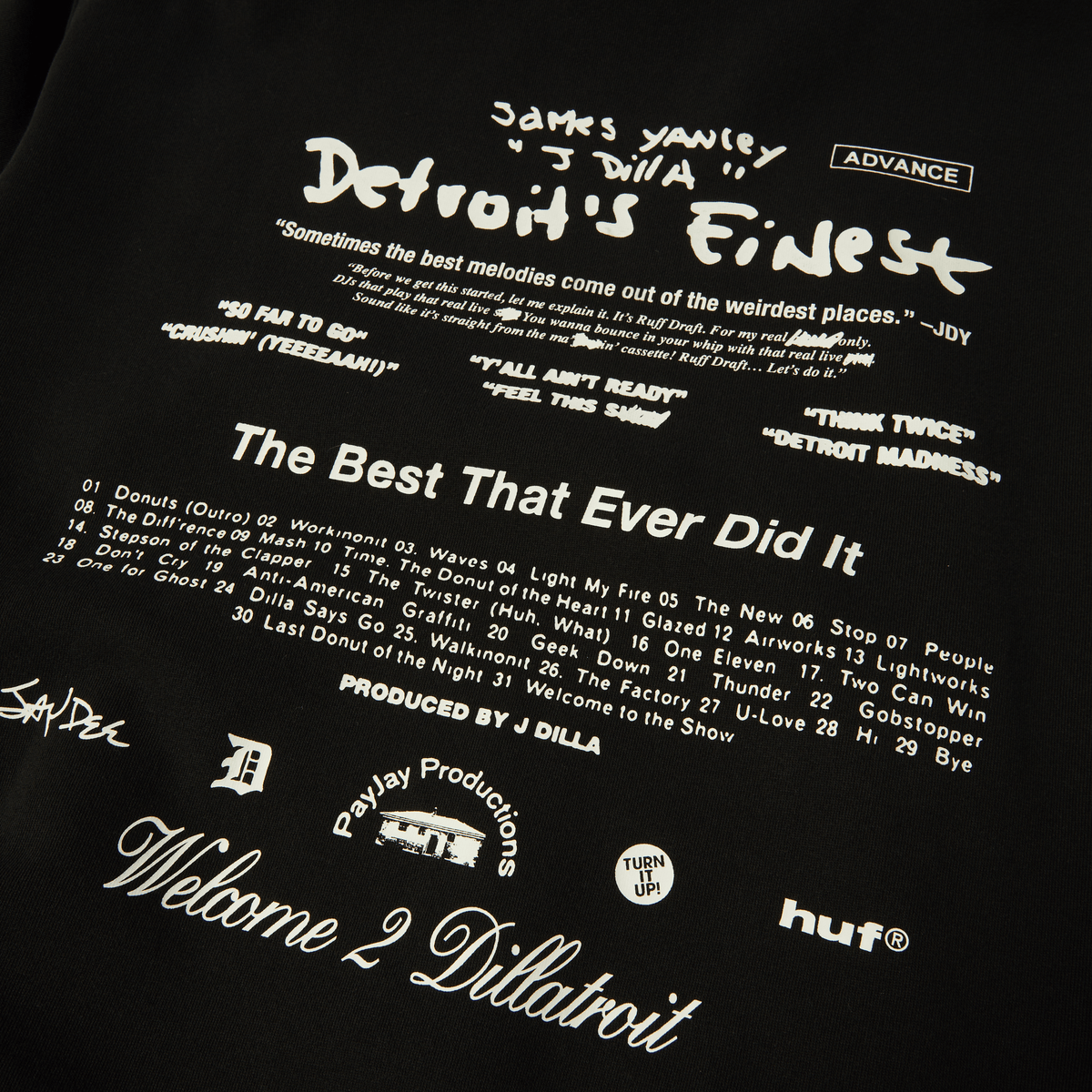 HUF x J Dilla Diggin Po Washed Hoodie