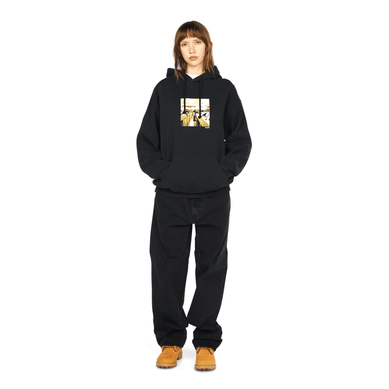 Huf x J Dilla Diggin Po Washed Hoodie Washed Black