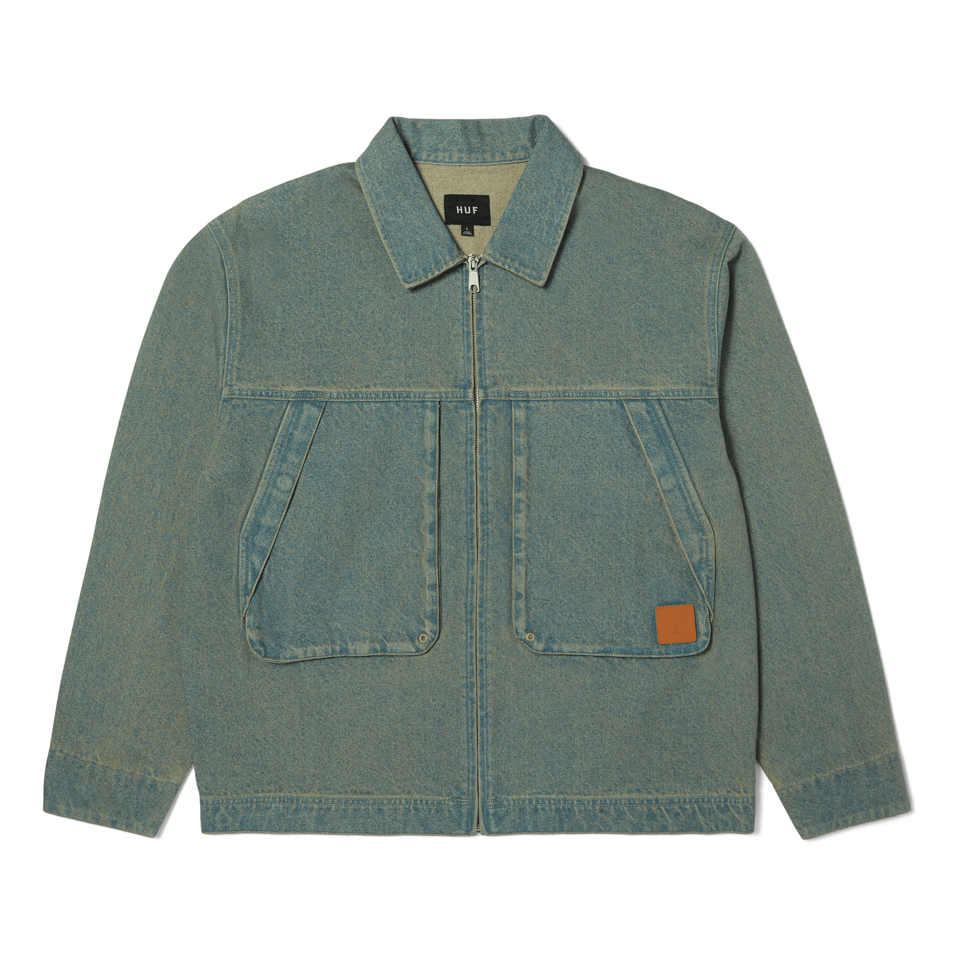 Huf Dresden Denim Work Jacket Indigo Earth
