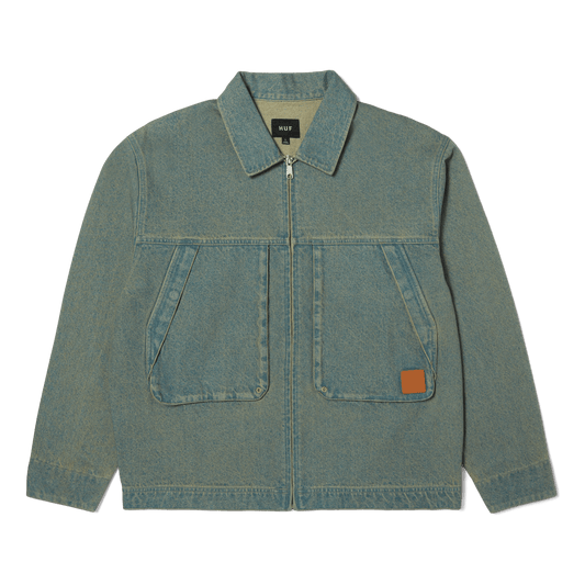 Huf Dresden Denim Work Jacket Indigo Earth