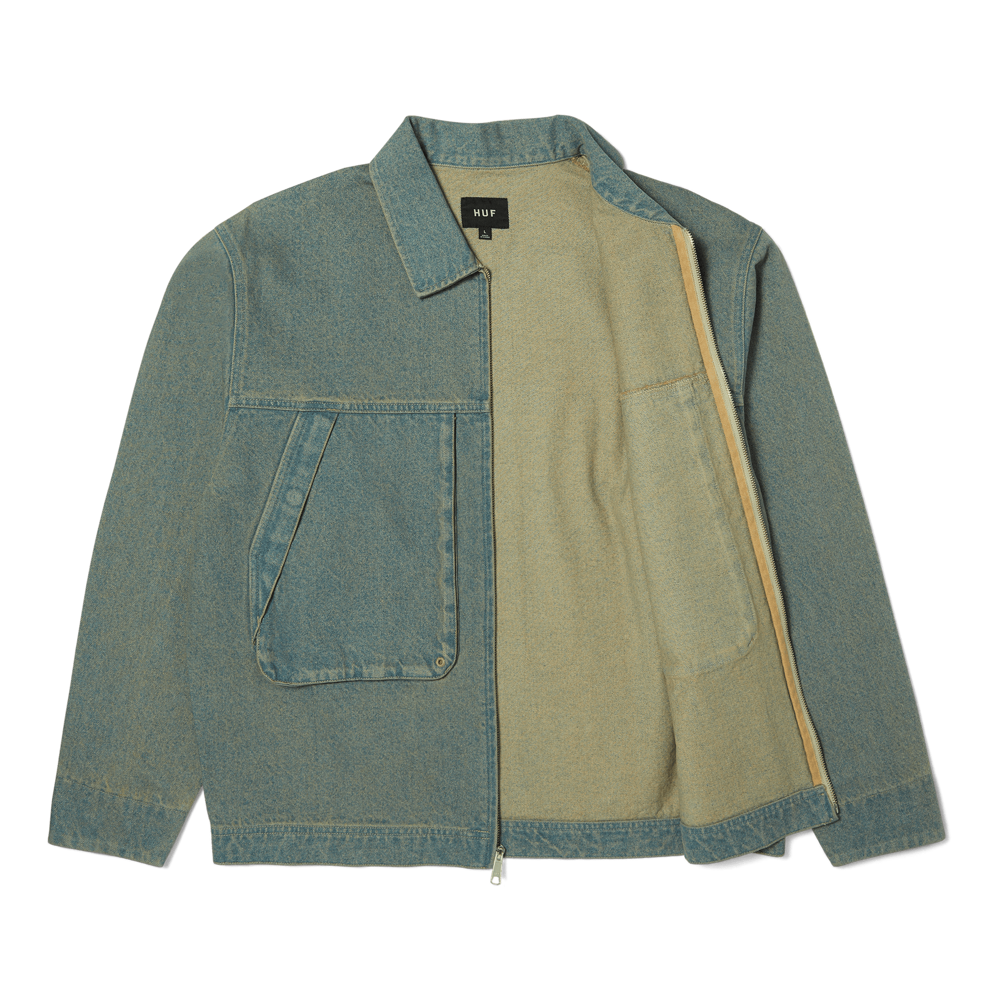 Huf Dresden Denim Work Jacket Indigo Earth