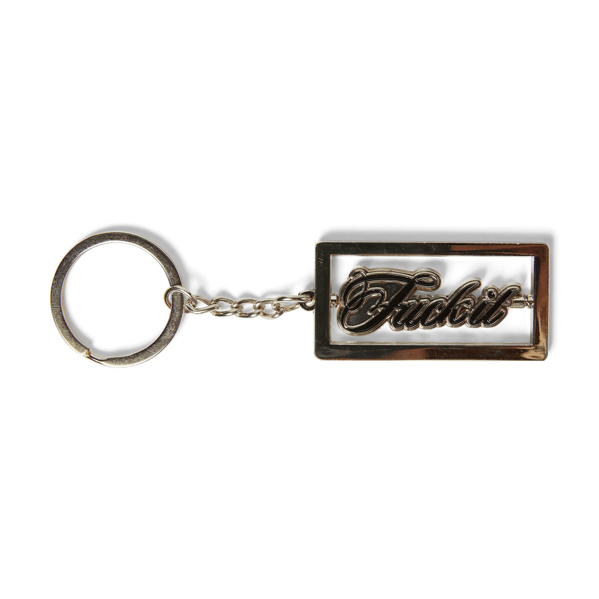 HUF Emblem Keychain Silver